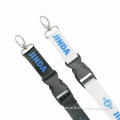 Sublimation Safety Lanyards with Black Plastic Safety Lock and Zinc-Alloy Hook